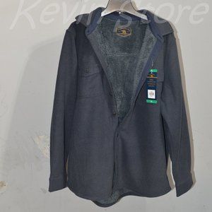 Men’s Fleece blue Shirt Jacket Freedom Foundry ‎ NWT